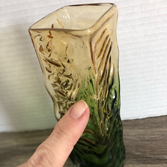 Vtg Japanese Tajima Bark Texture Gradient Vase - Picture 8 of 11